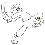 baseball cartoon batter