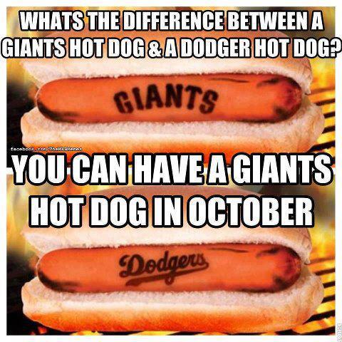 giants vs dodgers hot dog